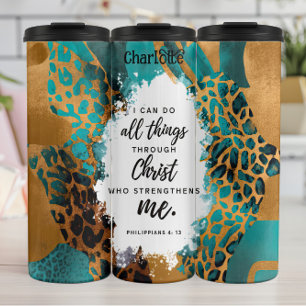 Christ: Strength, All Things, Philippians Thermal Tumbler