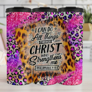 Christ Strengthens Me: Vibrant Faith Thermal Tumbler