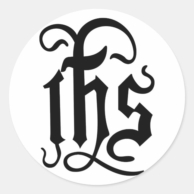 Christ Symbol Classic Round Sticker (Front)