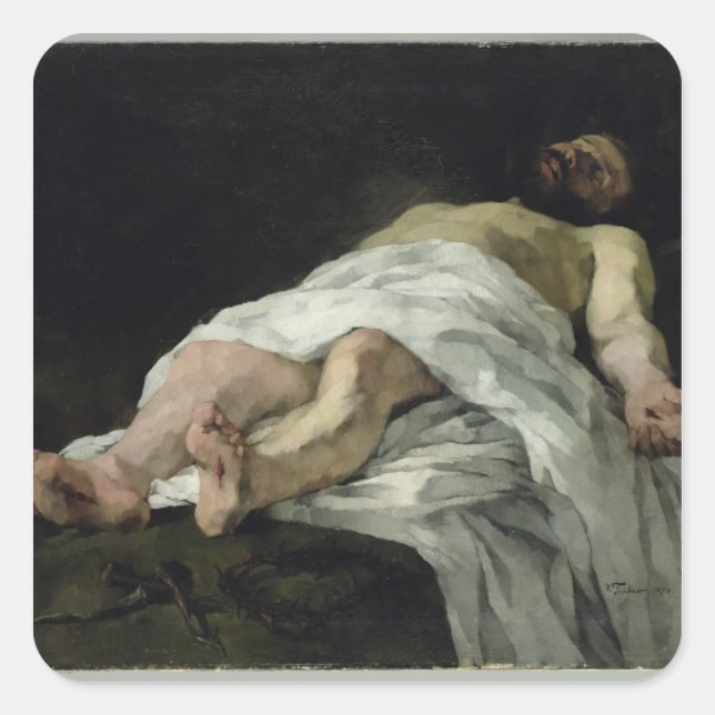 Christ taken down from the Cross, 1874 Square Sticker (Front)