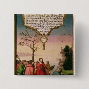 Christ teaching his disciples 15 cm square badge