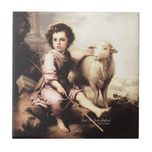 Christ The Good Shepherd Ceramic Tile