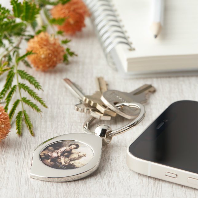 Christ The Good Shepherd Key Ring (Side)
