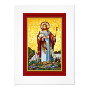 CHRIST, THE GOOD SHEPHERD MOSAIC  PHOTO PRINT