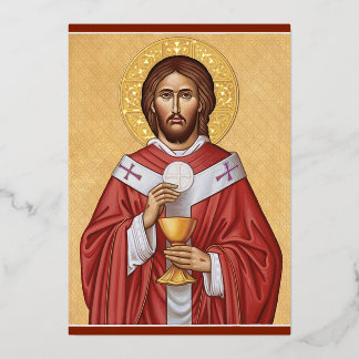 Christ the High Priest Foil Holiday Card