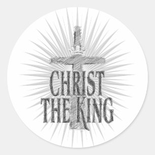 Christ the King-2 Classic Round Sticker