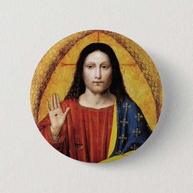 CHRIST THE KING 6 CM ROUND BADGE (Front)