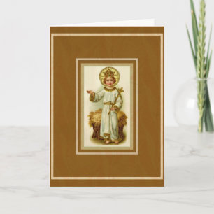 Christ the King Child Cross Manger Holiday Card