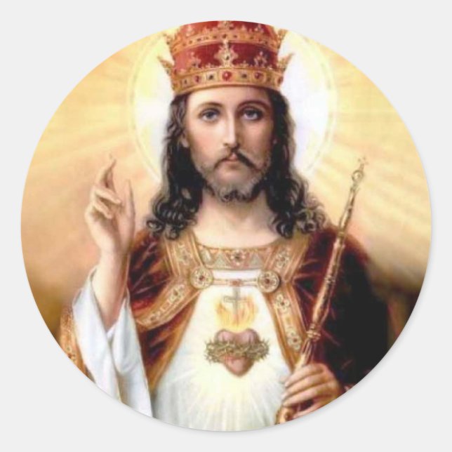Christ the King Classic Round Sticker (Front)