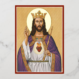 Christ the King Foil Holiday Card