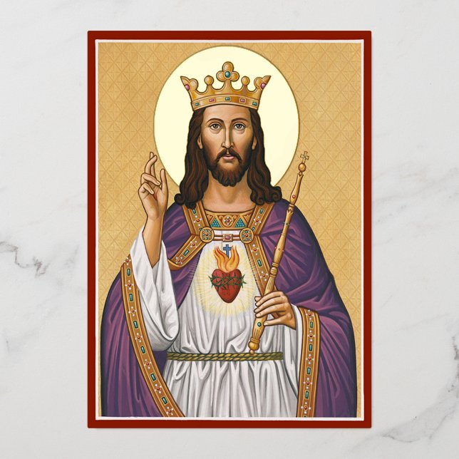 Christ the King Foil Holiday Card (Front)