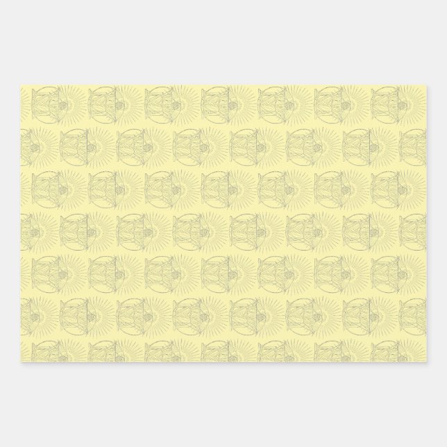 Christ the King medieval scene Wrapping Paper Sheet (Front)