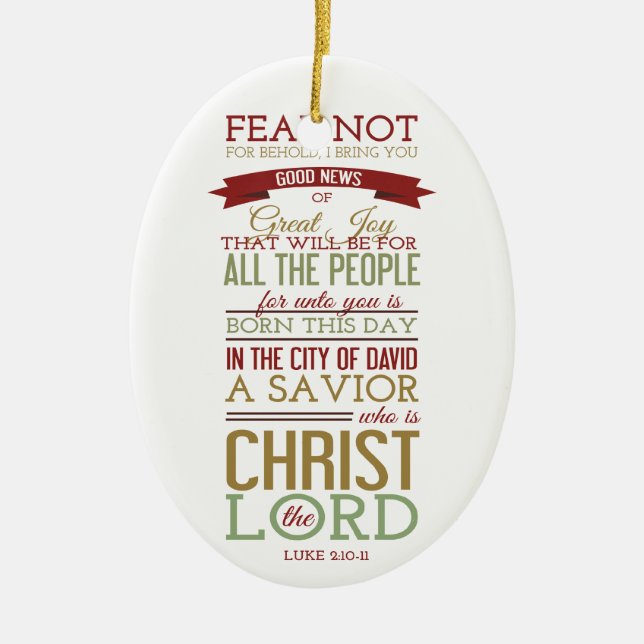 Christ the Lord Ceramic Ornament (Front)