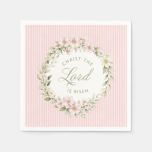Christ the Lord is Risen   Spring Flowers Napkin