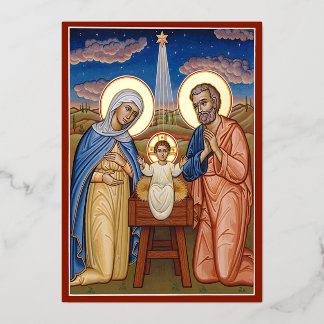 Christ the New Dawn Foil Holiday Card