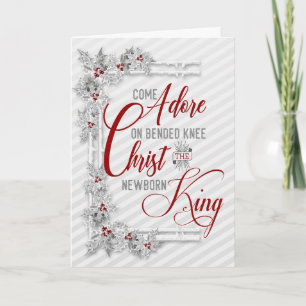 Christ the Newborn King Religious Christmas Holiday Card