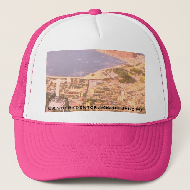 Christ the Redeemer, Corcovado Mountain, Brazil Trucker Hat (Front)