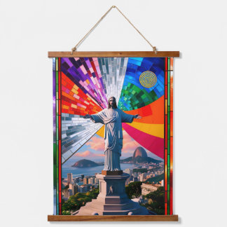 Christ the Redeemer in Mosaic Hanging Tapestry