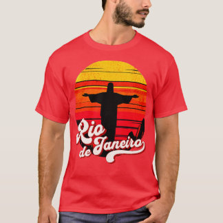 Christ the Redeemer Rio de Janeiro Circle Design T-Shirt