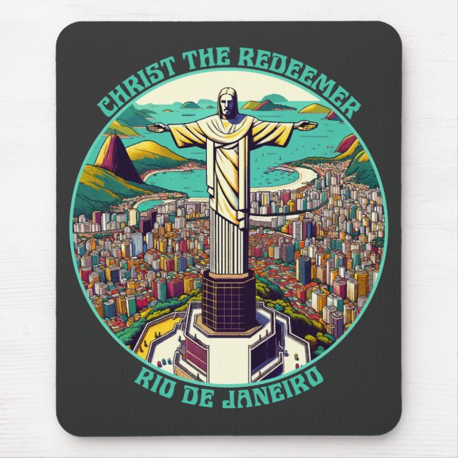Christ the Redeemer, Rio de Janeiro Mouse Pad (Front)