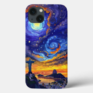 Christ the Redeemer: Starry Night Rio Edition iPhone 13 Case