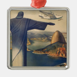 Christ the Redeemer Statue, Rio De Janeiro, Brazil Metal Ornament