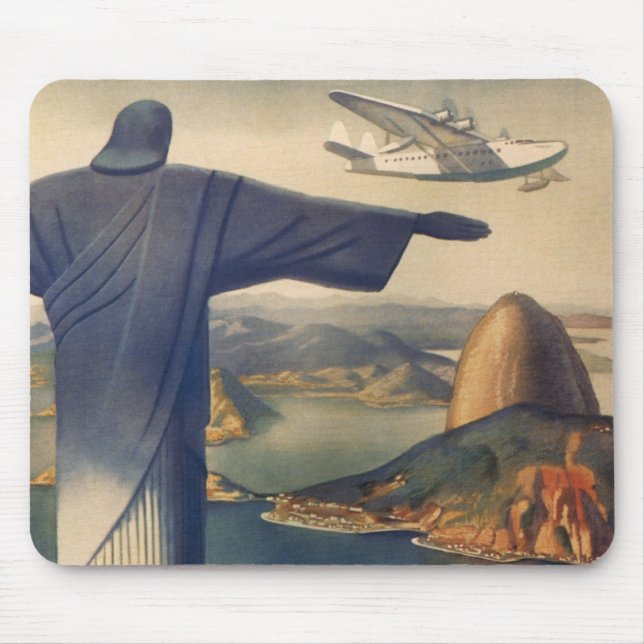 Christ the Redeemer Statue, Rio De Janeiro, Brazil Mouse Pad (Front)