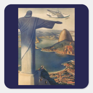 Christ the Redeemer Statue, Rio De Janeiro, Brazil Square Sticker