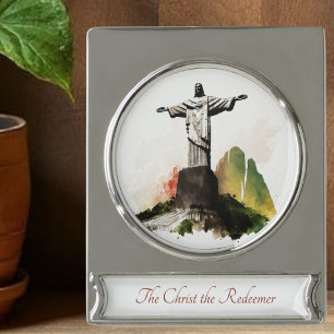 Christ the Redeemer Travel Art Watercolor Ornament