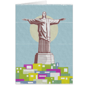Christ the Redeemer Travel poster Favela