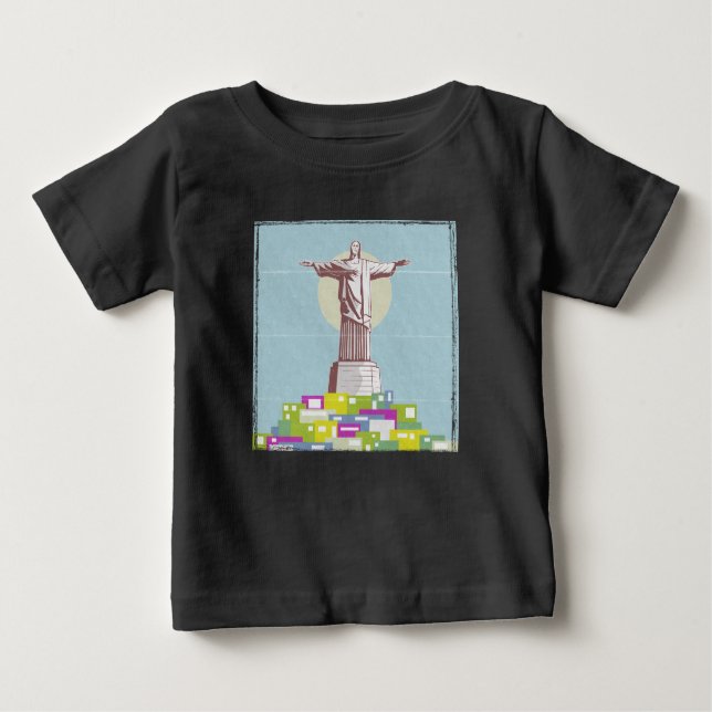 Christ the Redeemer Travel poster Favela  Baby T-Shirt (Front)