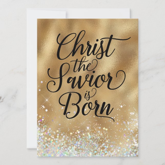 Christ the Saviour is born Christian Christmas (Front)