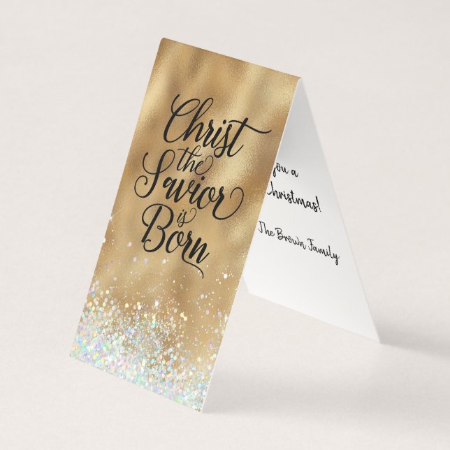 Christ the Saviour is Born Christian Folded Card (Front)