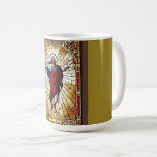 Christ the Saviour on Stained Glass  Coffee Mug