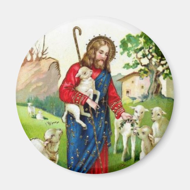 Christ The Shepherd Magnet (Front)