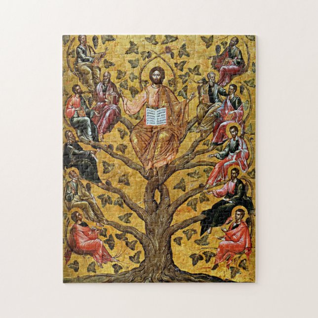 Christ the True Vine Orthodox Byzantine Icon Jigsaw Puzzle (Vertical)
