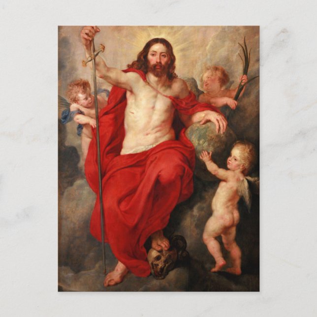 Christ Triumphing Over Death and Sin by Rubens Postcard (Front)