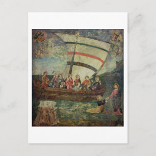 Christ walking on the water, after the 'Navicella' Postcard
