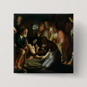 Christ Washing the Disciples' Feet, 1623 15 Cm Square Badge