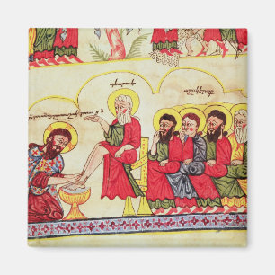 Christ washing the disciples feet magnet