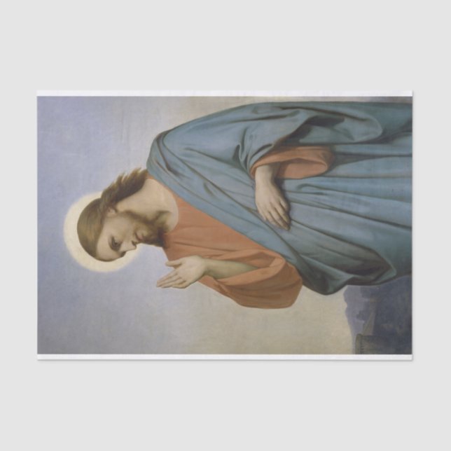 Christ Weeping Over Jerusalem by Ary Scheffer Tissue Paper (Front)