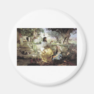Christ with Martha and Maria circa 1886 Magnet
