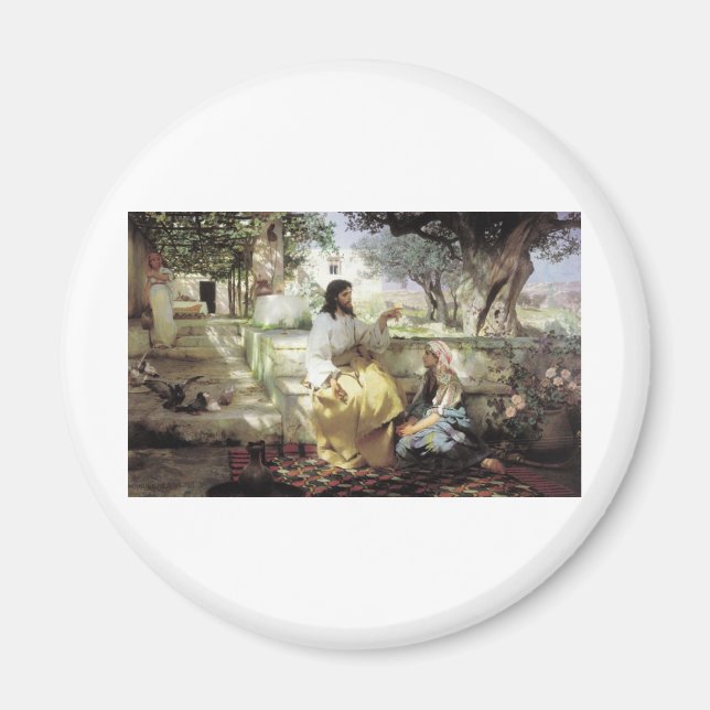 Christ with Martha and Maria circa 1886 Magnet (Front)