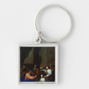 Christ with Martha and Mary Key Ring