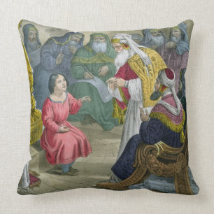 Christ with the Doctors in the Temple, from a bibl Cushion