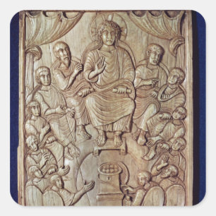 Christ with the Twelve Apostles Square Sticker