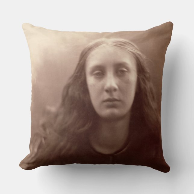 Christabel, portrait of May Prinsep, c.1867 (sepia Cushion (Front)