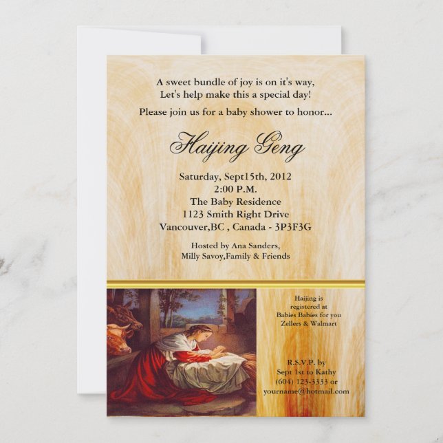 Christain Baby Shower Invitation 2 (Front)