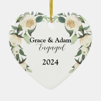 Christams decoration personalised engaged couple