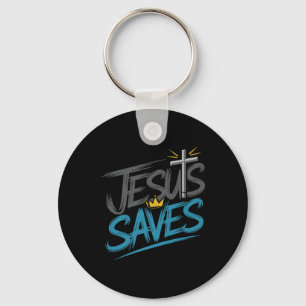 Christan Jesus Saves Premium Key Ring